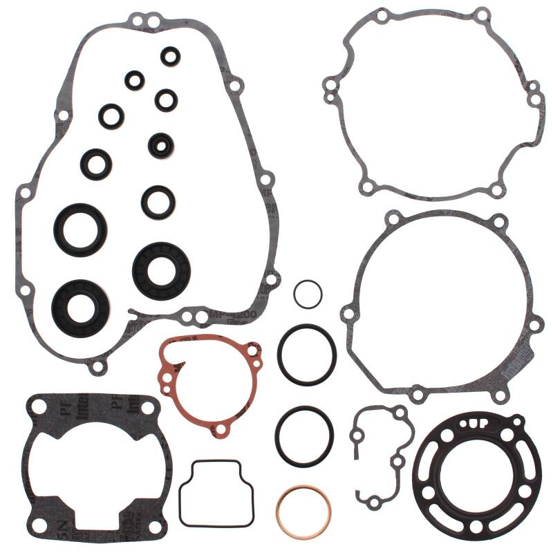 Kawasaki KX80 Complete Gasket Kit - Vertex Pistons - with Oil Seals - `98-`00